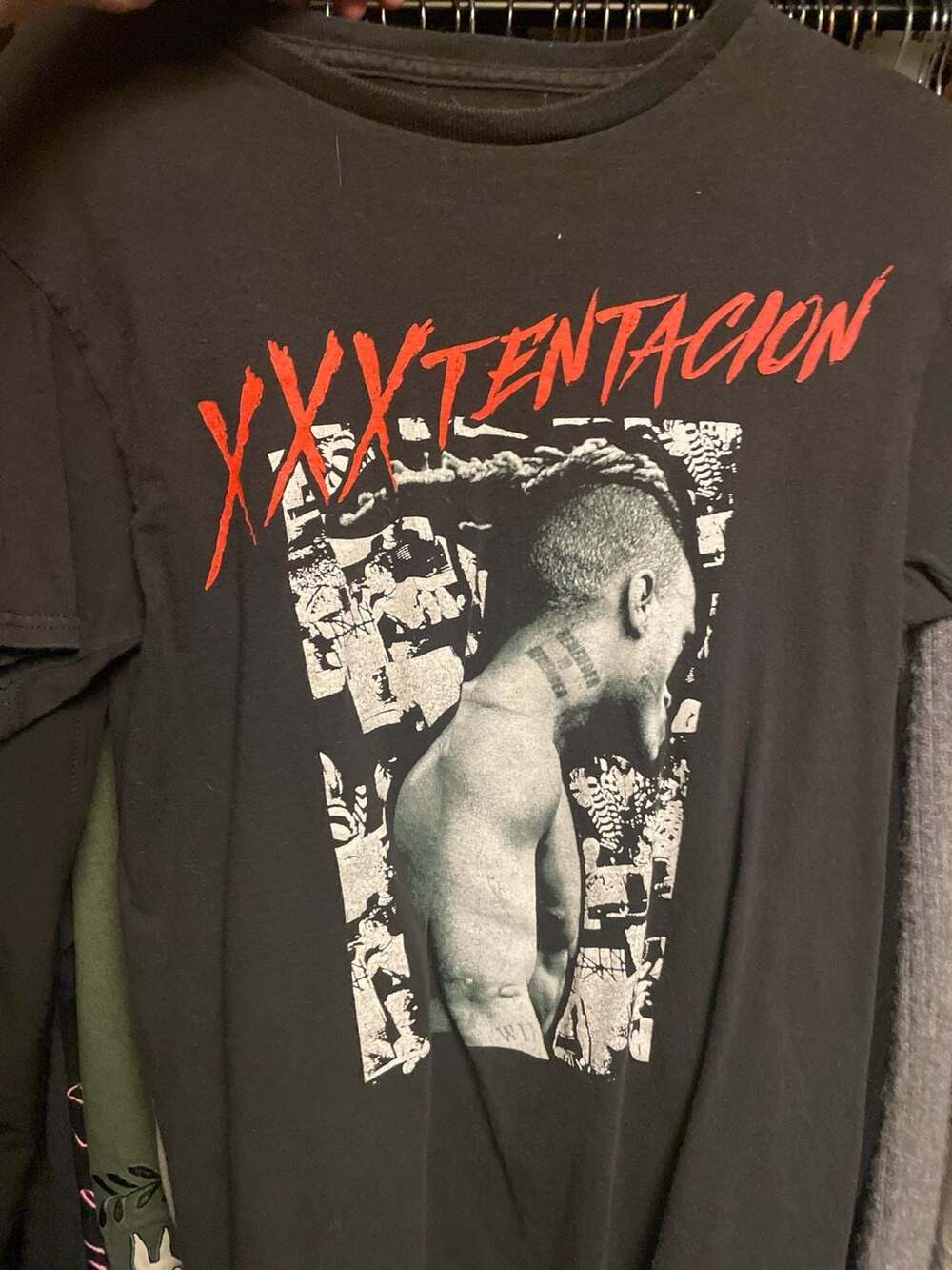 XXXTENTACION Shirt Short Sleeve Crew Neck Concert Shirt Band Tee Black Punk S